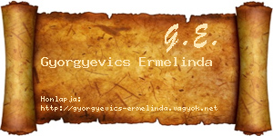 Gyorgyevics Ermelinda névjegykártya